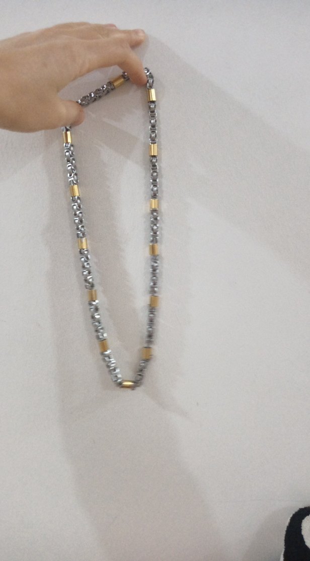 Gri ve Altın Renkli Bohem Erkek Kolye - Görsel 3