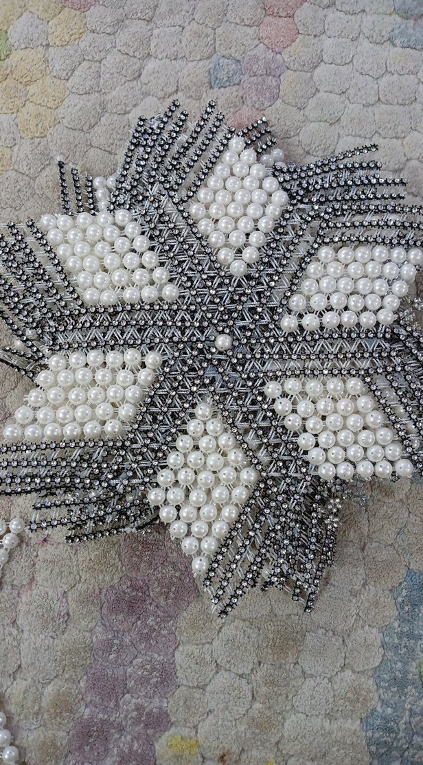 İnci ve Taşlı Bohem El Yapımı Dekoratif Örgü - Görsel 3