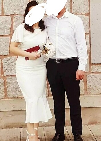 Trendyol & Milla Düz Beyaz Elbise