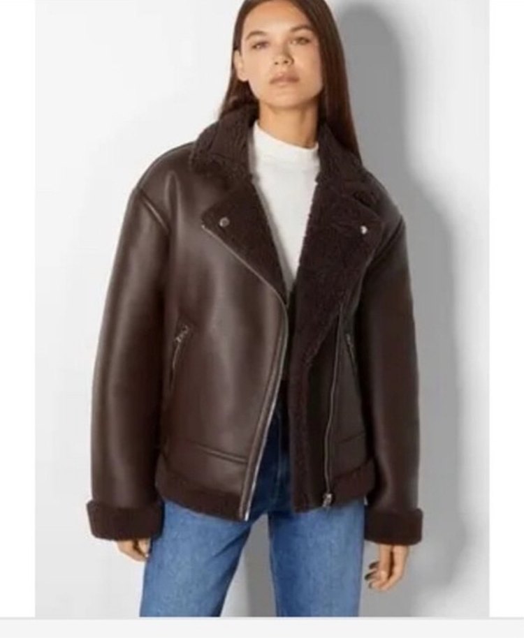 bershka kürklü deri ceket - Görsel 5