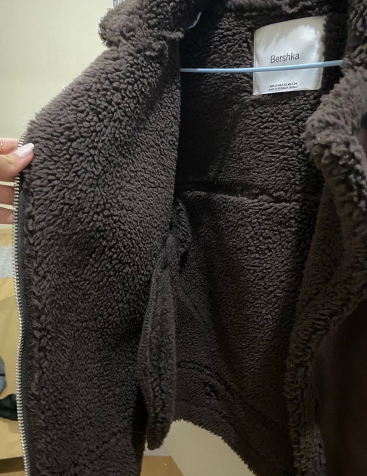 bershka kürklü deri ceket - Görsel 3