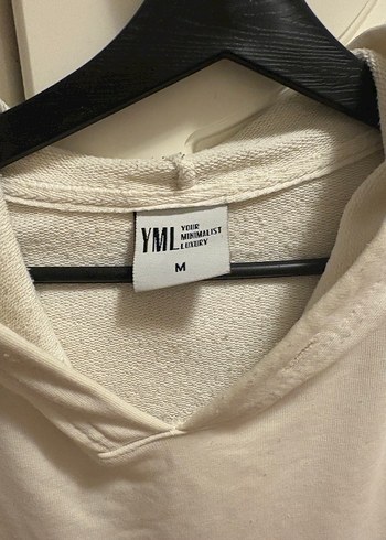 Beyaz Kapüşonlu Rahat Kesim Sweatshirt - Görsel 2