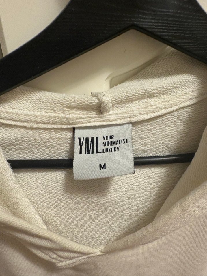 Beyaz Kapüşonlu Rahat Kesim Sweatshirt - Görsel 3