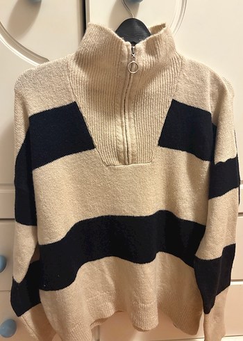 Kadın Fermuarlı Kazak - Görsel 2