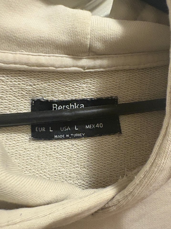 Bershka Erkek Beyaz Kapüşonlu Sweatshirt - Görsel 3