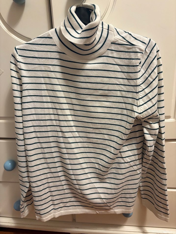 Çizgili Boğazlı Kadın Triko Defacto - Görsel 2