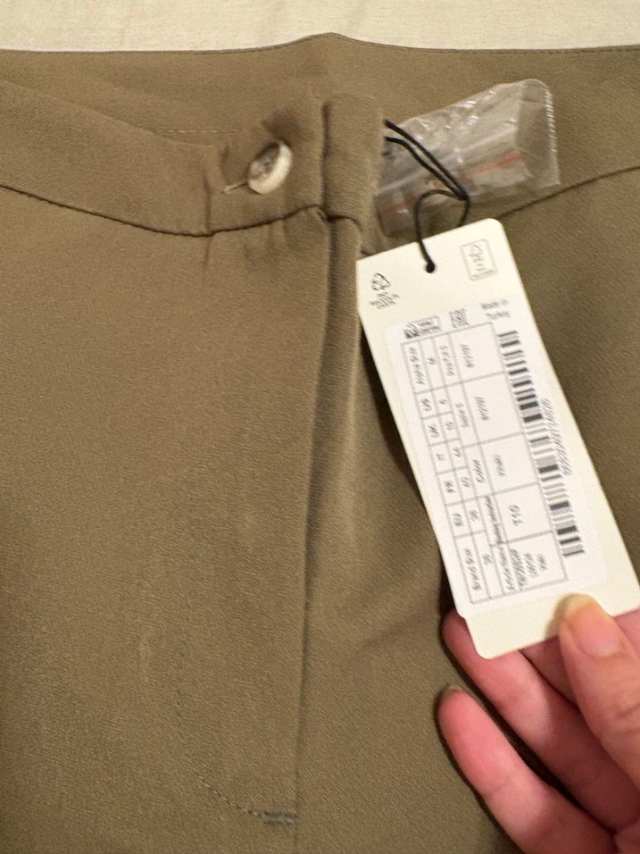 Etiketli Kumaş Pantalon - Görsel 5