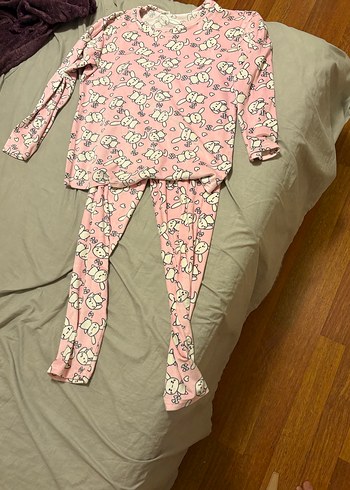 Kadın Pembe Uzun Kollu Pijama Takımı - Görsel 2