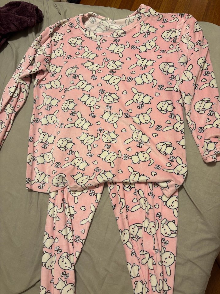 Kadın Pembe Uzun Kollu Pijama Takımı - Görsel 4