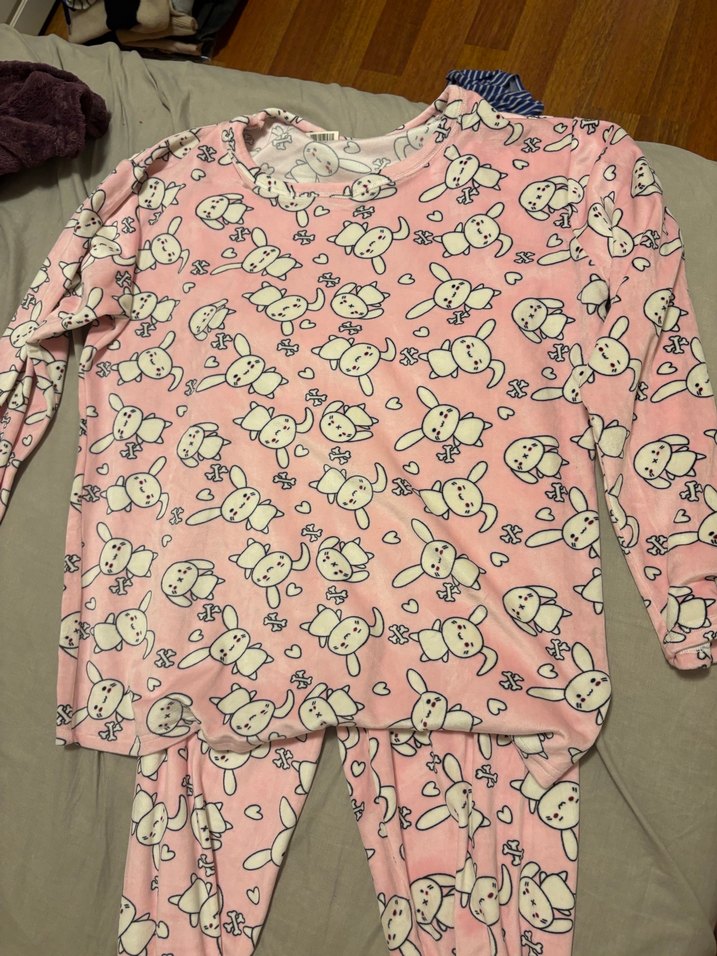 Kadın Pembe Uzun Kollu Pijama Takımı - Görsel 3