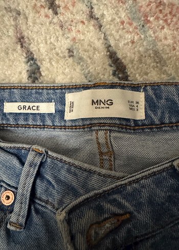 Mango  Rahat Kesim Kadın Denim Pantolon - Görsel 2