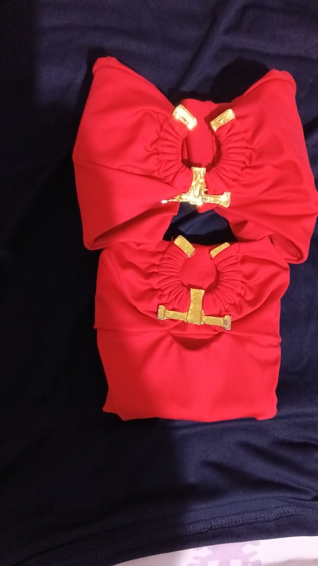 Kırmızı Tokalı Strappy Bikini - Görsel 2