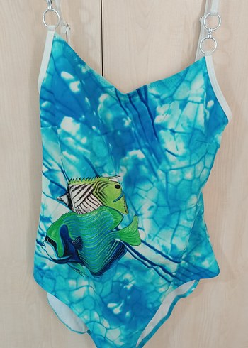 Mavi Batik Desenli Mini Pareo - Görsel 5