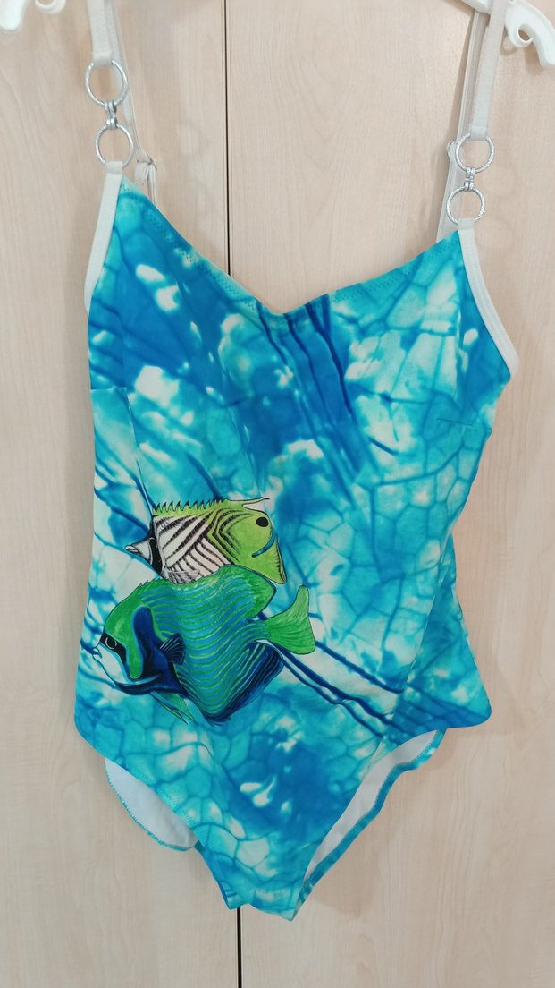 Mavi Batik Desenli Mini Pareo - Görsel 5