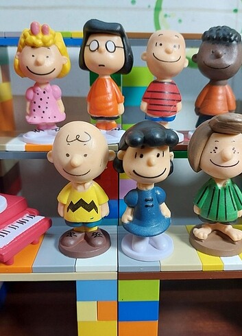  Beden Peanuts Snoopy Charlie Brown 5 cm 12li Figür Seti 