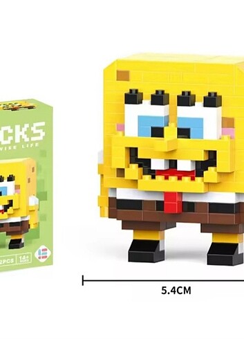  Beden Bricks Sünger Bob Patrick Star Mini Lego