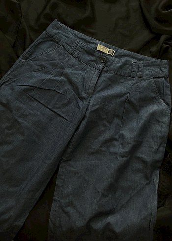 42 Beden Gri Bol Kesim Kadın Denim Pantolon