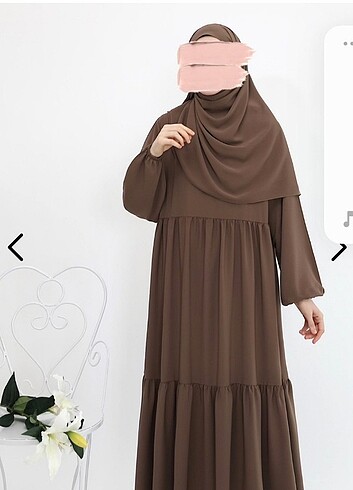 xl Beden kahverengi Renk Ferace elbise