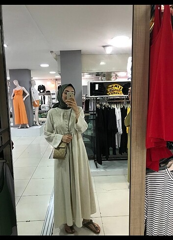 Zara Keten uzun elbise