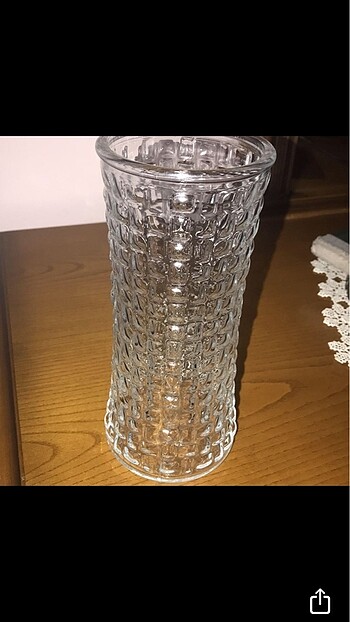  Beden Kullanılmamış cam vazo