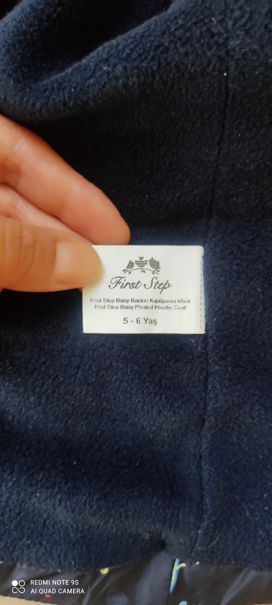 Çocuklar İçin Desenli Kapüşonlu Mont - Görsel 5