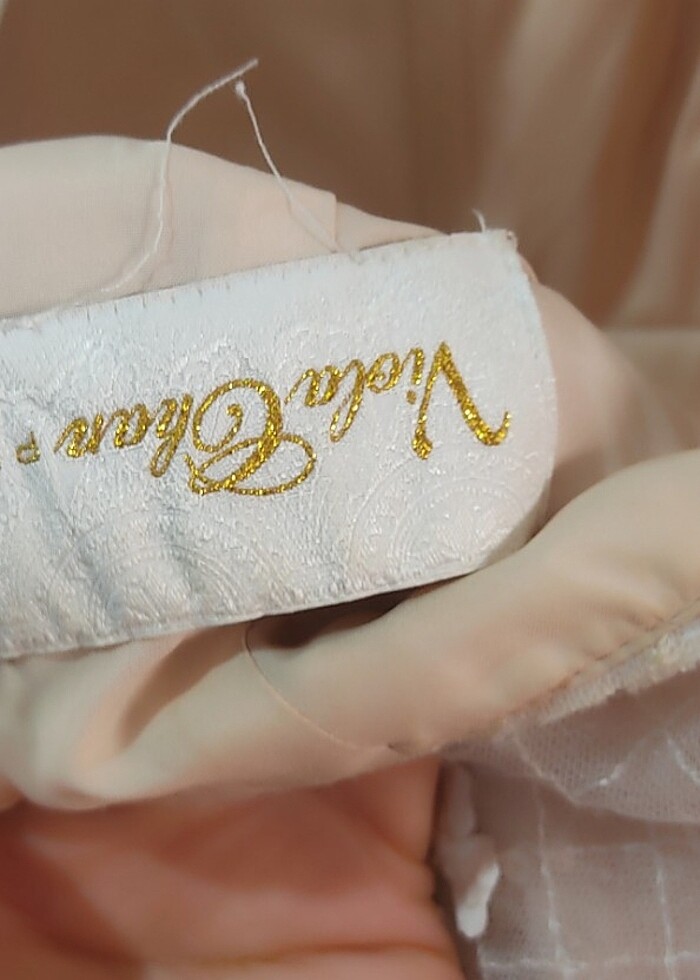 Bej renkli gelinlik  - Görsel 5