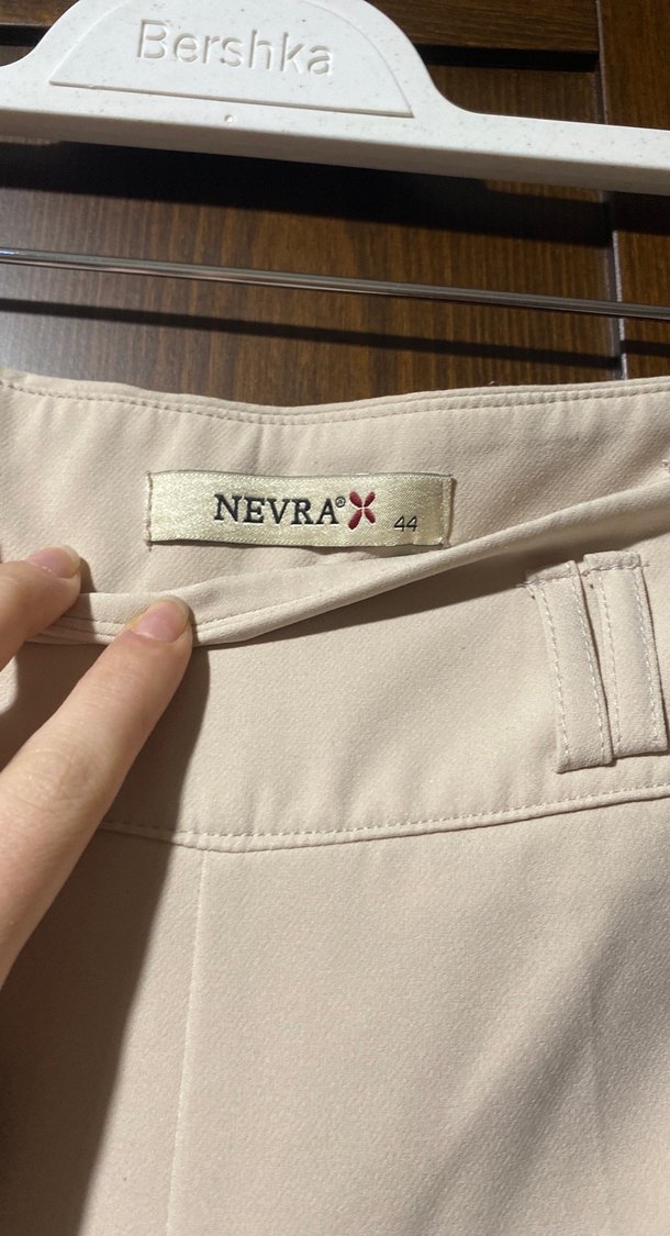 Bej Kadın Uzun Kumaş Pantolon - Görsel 2