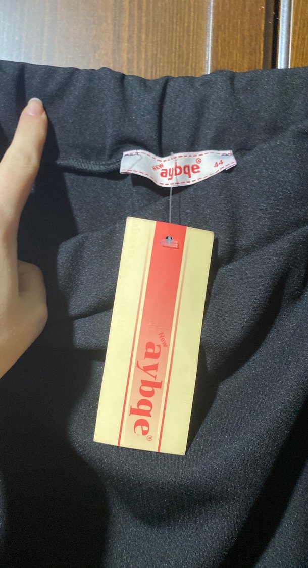 Kadın Siyah Uzun Drapeli beli lastikliEtek - Görsel 2