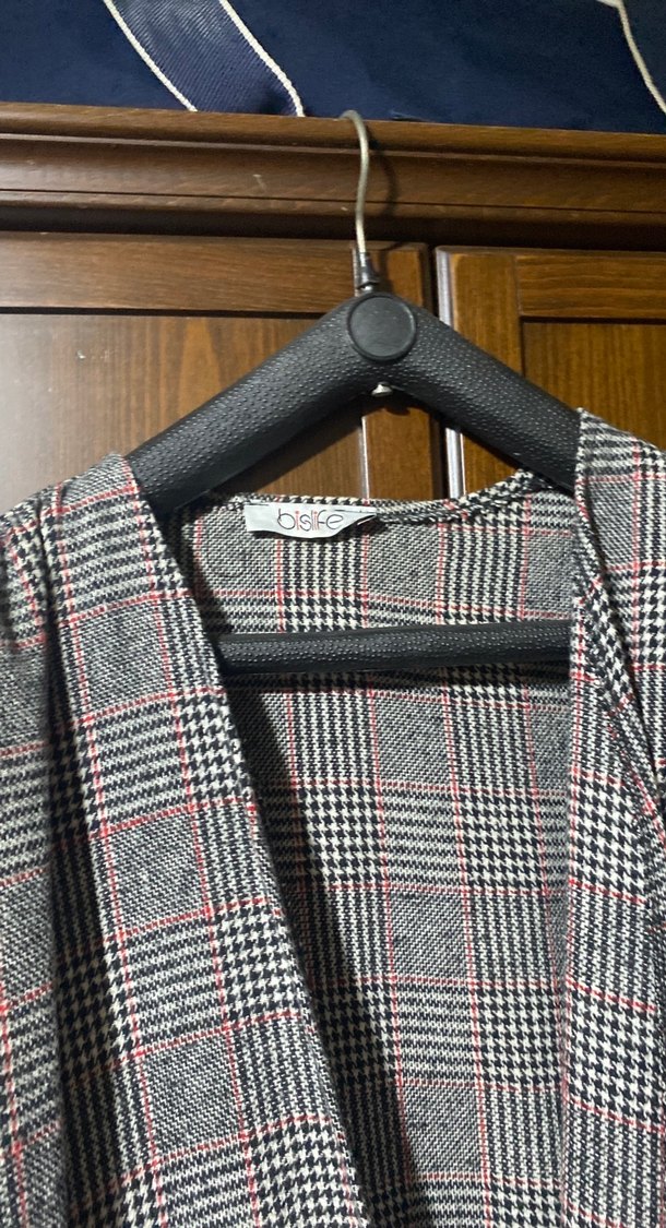 Gri Uzun Kollu Bol Kesim Kadın Sabahlık - Görsel 3