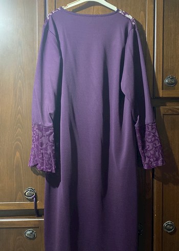 Kadın Mor Uzun Kollu Salaş Elbise - Görsel 4