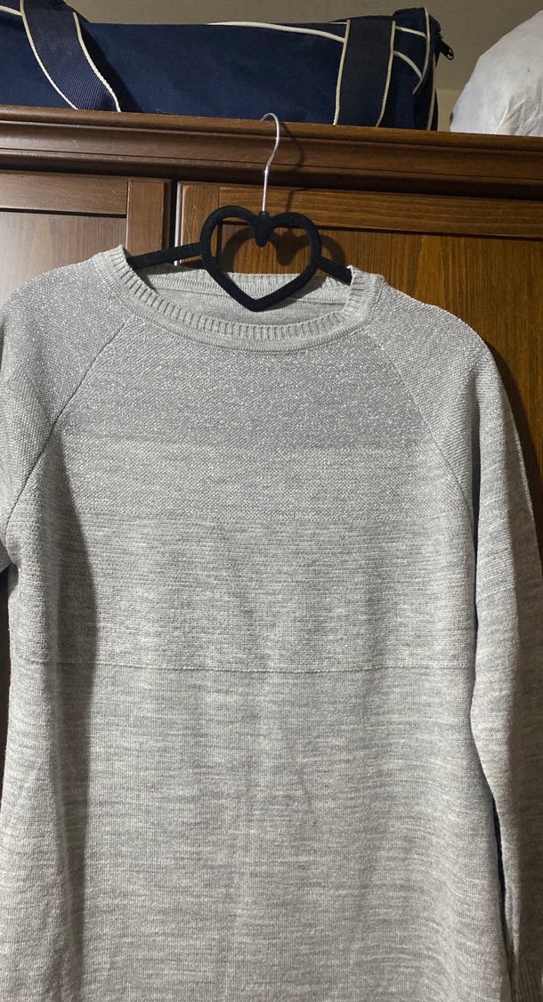 Gri Midi Kadın Yün Kazak - Görsel 2