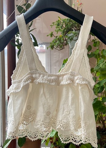 Nakışlı Beyaz Bohem Bralet - Görsel 2