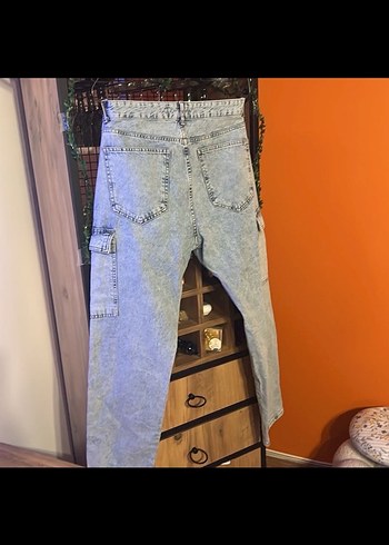 Bol Kesim Midi Denim Kadın Jean - Görsel 4