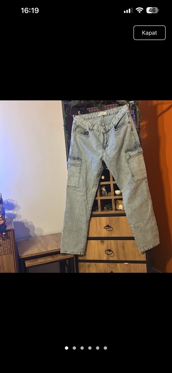 Bol Kesim Midi Denim Kadın Jean - Görsel 3