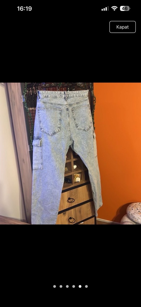 Bol Kesim Midi Denim Kadın Jean - Görsel 4