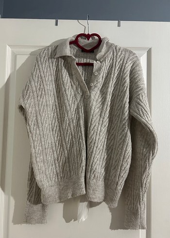 Gri Triko Kadın Kazak - Görsel 2