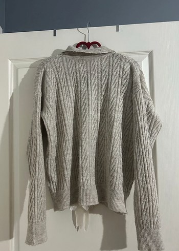 Gri Triko Kadın Kazak - Görsel 5