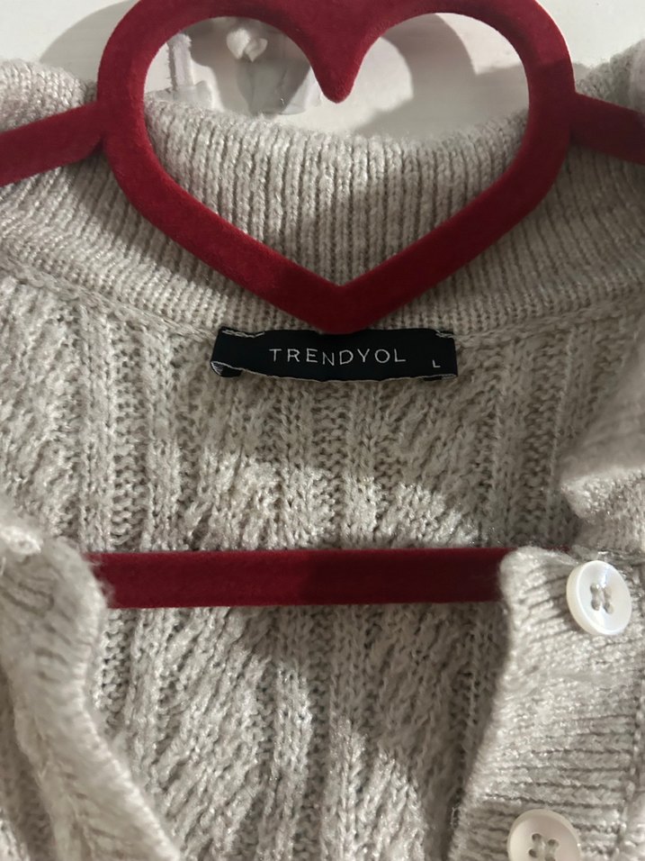 Gri Triko Kadın Kazak - Görsel 4