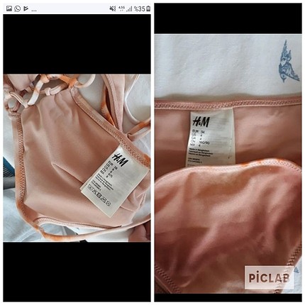 36 Beden altın Renk H&M bikini