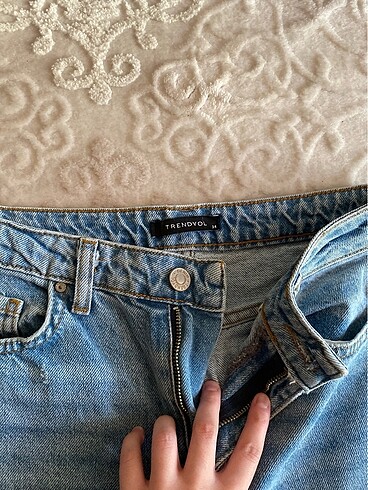 xs Beden mavi Renk Straight jean