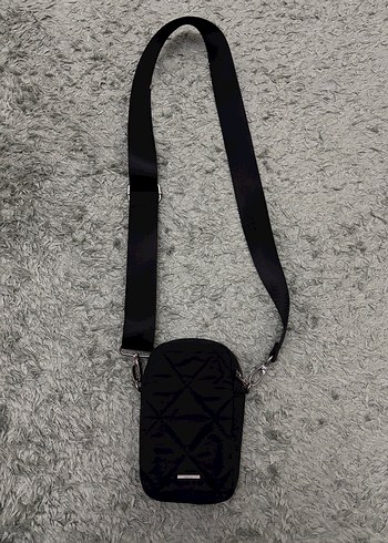 Bershka Sik Siyah Mini Telefon Cantasi