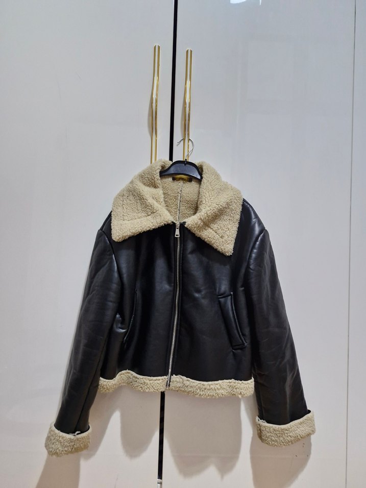 Deri kürklü ceket - Görsel 3