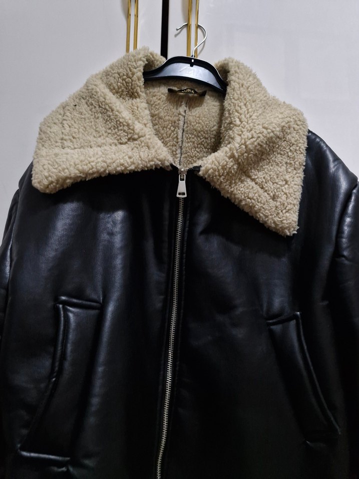 Deri kürklü ceket - Görsel 4