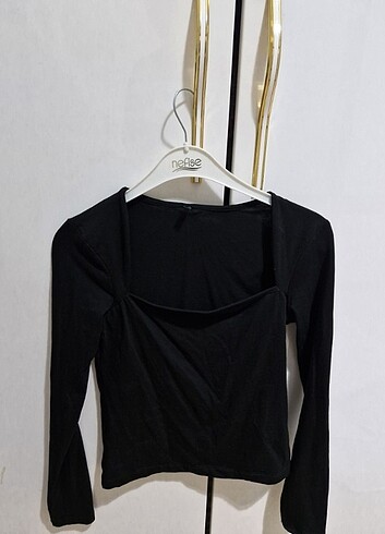 Kara yaka bluz - Görsel 3