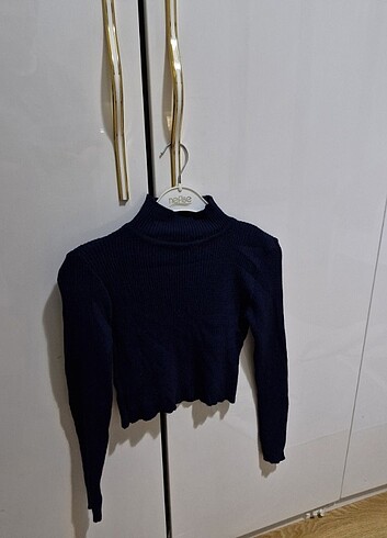 Petrol mavisi bluz crop - Görsel 3