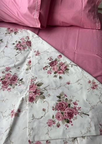 Pembe Çiçek Desenli Nevresim takımı  - Görsel 2