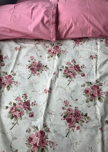 Pembe Çiçek Desenli Nevresim takımı  - Görsel 5