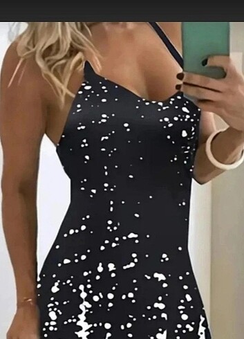 xxl Beden siyah Renk #İp #askılı #v #yaka #baskılı #elbise
