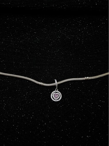 Pandora Çift haleli halo kalp sallahtılı pandora charm