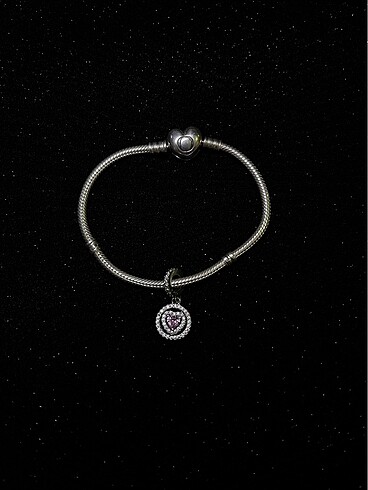 Beden Çift haleli halo kalp sallahtılı pandora charm